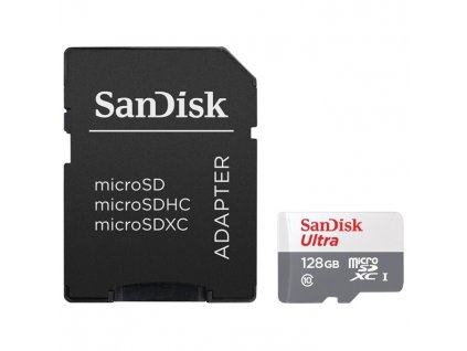 Paměťová karta Sandisk Micro SDXC Ultra Android 128GB UHS-I U1 (100R/20W) + adaptér