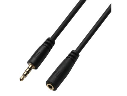 Kabel GoGEN prodlužovací 3,5mm jack, 4 pólový, 2m - černý