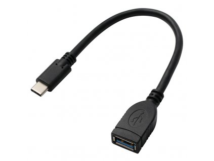 Kabel GoGEN USB A/USB-C 3.1, OTG, 0,2m - černý