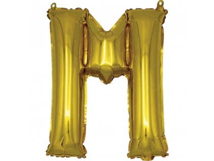 BANQUET Balónek nafukovací foliový písmeno M, MY PARTY, výška 30 cm