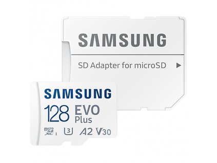 Paměťová karta Samsung Micro SDXC EVO Plus 128GB UHS-I U3 (130R/30W) + SD adaptér