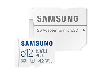 Paměťová karta Samsung Micro SDXC EVO Plus 512GB UHS-I U3 (130R/30W) + SD adaptér