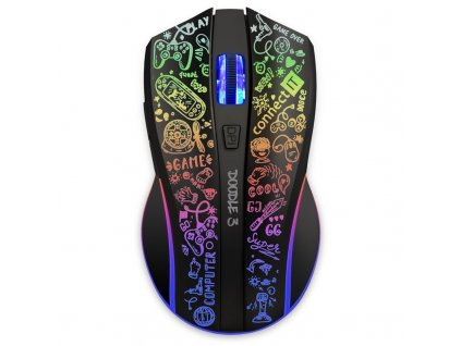 Myš Connect IT Doodle 3 / optická/ 6 tlačítek/ 4800DPI - černá