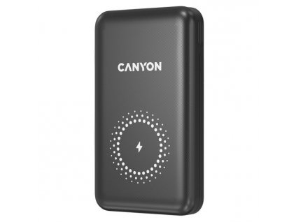 Powerbank Canyon PB-1001B, 10000 mAh, podpora MagSafe - černá