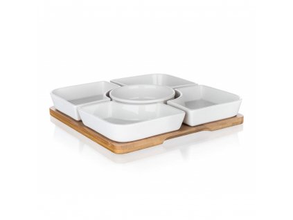 BANQUET Sada misek BRILLANTE Bamboo 24,5 x 24,5 x 4,5 cm, 5 + 1 ks