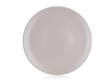 Keramický mělký talíř BANQUET Amande 26,5 cm šedý