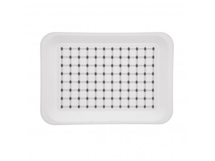 Protiskluzový servírovací tác 33x23 cm bílý