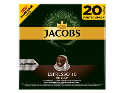 Kapsle Jacobs Espresso intenzita 10, 20 ks