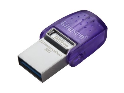 Flash USB Kingston DataTraveler microDuo 3C 128GB USB 3.2 - USB-C - fialový