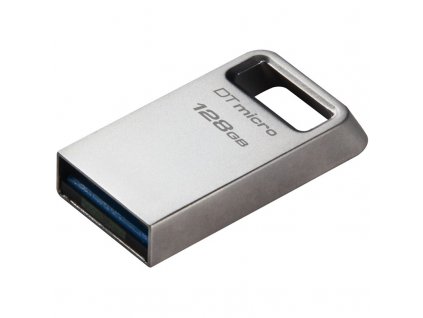 Flash USB Kingston DataTraveler Micro Metal 128GB - stříbrný