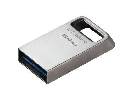 Flash USB Kingston DataTraveler Micro Metal 64GB USB 3.2 - stříbrný
