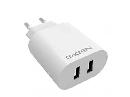 Nabíječka do sítě GoGEN ACH 206, 2x USB-A (24W) bílá