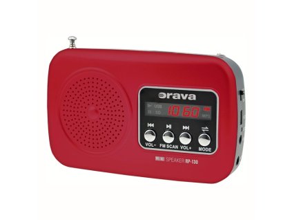 Radiopřijímač Orava RP-130, červený