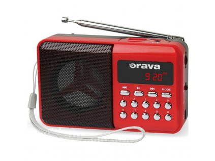 Radiopřijímač Orava RP-141, červený