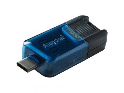 Flash USB Kingston DataTraveler 80 M 256GB, USB-C USB-C - černý/modrý