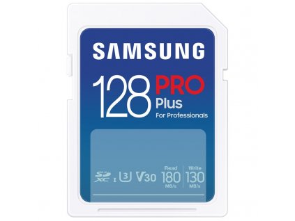 Paměťová karta Samsung SDXC PRO+ 128GB UHS-I U3 (180R/130W)