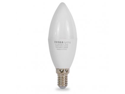 Žárovka LED Tesla svíčka, E14, 7W, teplá bílá