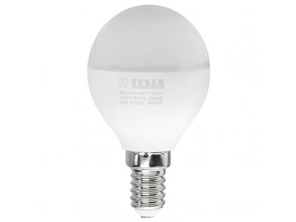 Žárovka LED Tesla miniglobe klasik E14, 8W, denní bílá