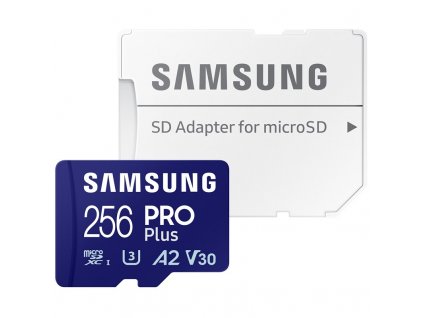 Paměťová karta Samsung Micro SDXC PRO Plus 256GB UHS-I U3 (180R/130W) + SD adaptér