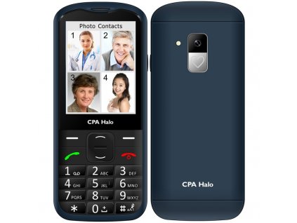 Mobilní telefon CPA Halo 18 Senior s nabíjecím stojánkem - modrý