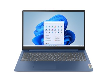 Notebook Lenovo IdeaPad Slim 3 15ABR8 R7-7730U, 15.6", RAM 16GB, SSD 1024 GB, AMD Radeon Graphics, FPR, Microsoft Windows 11 Home - modrý