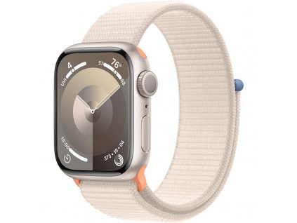 Chytré hodinky Apple Watch Series 9 GPS 41mm pouzdro z hvezdně bílého hliníku - hvězdně bílý provlékací sportovní řemínek