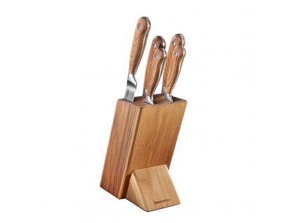 Sada kuchyňských nožů Tescoma FEELWOOD, 5 nožů + blok