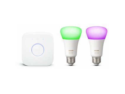 Startovací sada Philips Hue 9W, E27, White a Color Ambiance (2ks) + Bridge