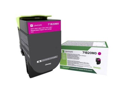 Toner Lexmark 71B20M0, 2300 stran, pro CS417dn/CS317dn/ CX517dn/CX417de/CS517de/CX317dn - purpurový