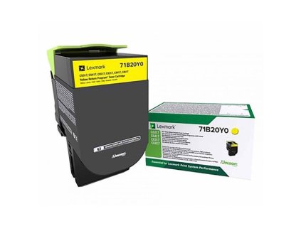 Toner Lexmark 71B20Y0, 2300 stran, pro CS417dn/CS317dn/ CX517dn/CX417de/CS517de/CX317dn - žlutý