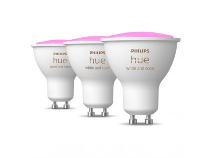 Chytrá žárovka Philips Hue Bluetooth, 4,3W, GU10, White and Color Ambiance, 3ks