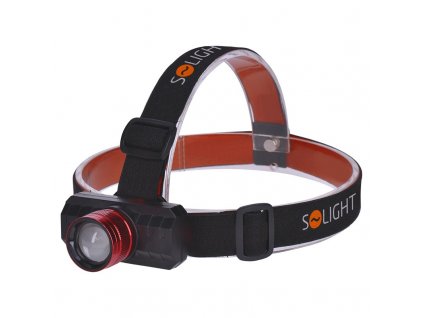 Čelovka Solight 3W,150 lm, zoom, Li-Ion, USB - černá