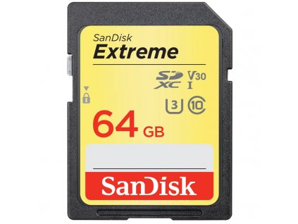 Paměťová karta SanDisk SDXC Extreme 64GB UHS-I U3 (170R/80W)