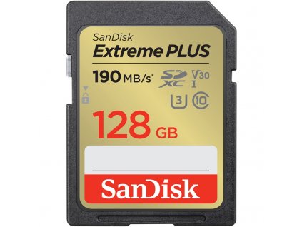 Paměťová karta SanDisk SDXC Extreme Plus 128GB UHS-I U3 (190R/90W)