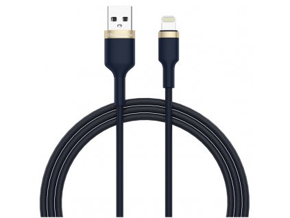 Kabel GoGEN USB-A / Lightning, 1m, opletený, modrý