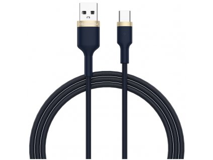 Kabel GoGEN USB-A / USB-C, 1m, opletený, modrý