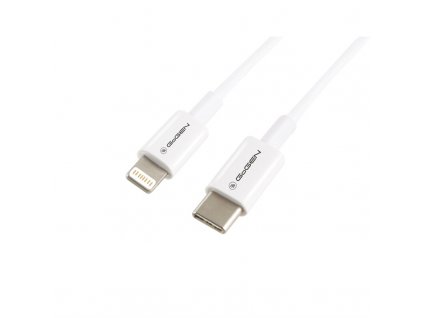 Kabel GoGEN USB-C / Lightning, 1m, bílý