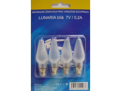Blistr 4 žárovky Lunaria bílá 7V/0,2A