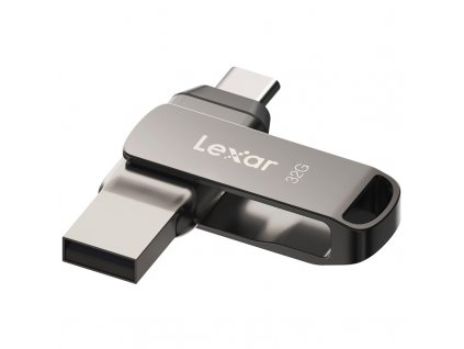 Flash USB Lexar JumpDrive D400 Dual, 32GB USB 3.1USB-C - šedý
