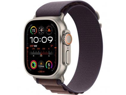 Chytré hodinky Apple Watch Ultra 2 GPS + Cellular, 49mm pouzdro z titanu - indigový alpský tah - S