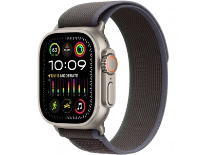 Chytré hodinky Apple Watch Ultra 2 GPS + Cellular, 49mm pouzdro z titanu - modro-černý trailový tah - S/M