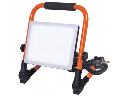 Reflektor Solight 50 W, 4500 lm, 4000 K, IP65, se sklopným stojanem - oranžový