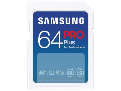 Paměťová karta Samsung SDXC PRO Plus 64GB (180R/130W)