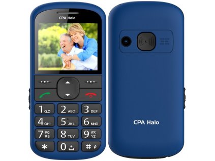 Mobilní telefon CPA Halo 21 Senior s nabíjecím stojánkem - modrý