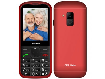 Mobilní telefon CPA Halo 28 Senior - červený
