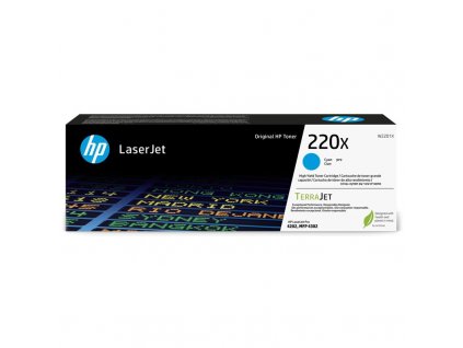 Toner HP 220X, 5 500 stran - azurový