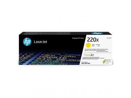 Toner HP 220X, 5 500 stran - žlutý