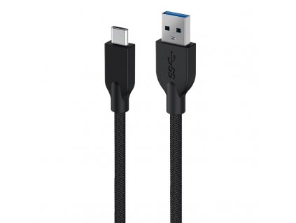 Kabel Genius USB / USB-C, 3A, QC 3.0, 1m - černý