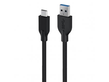 Kabel Genius USB / USB-C, 3A, QC 3.0, 1,5m - černý