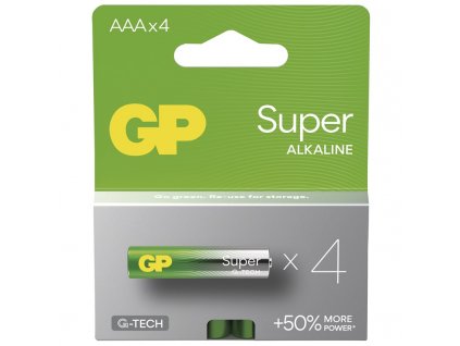 Baterie alkalická GP Super AAA (LR03), 4 ks